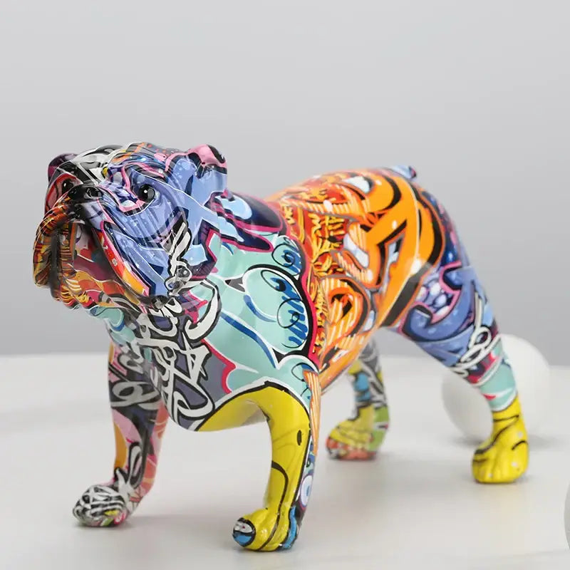 Graffiti Bulldog Figurine