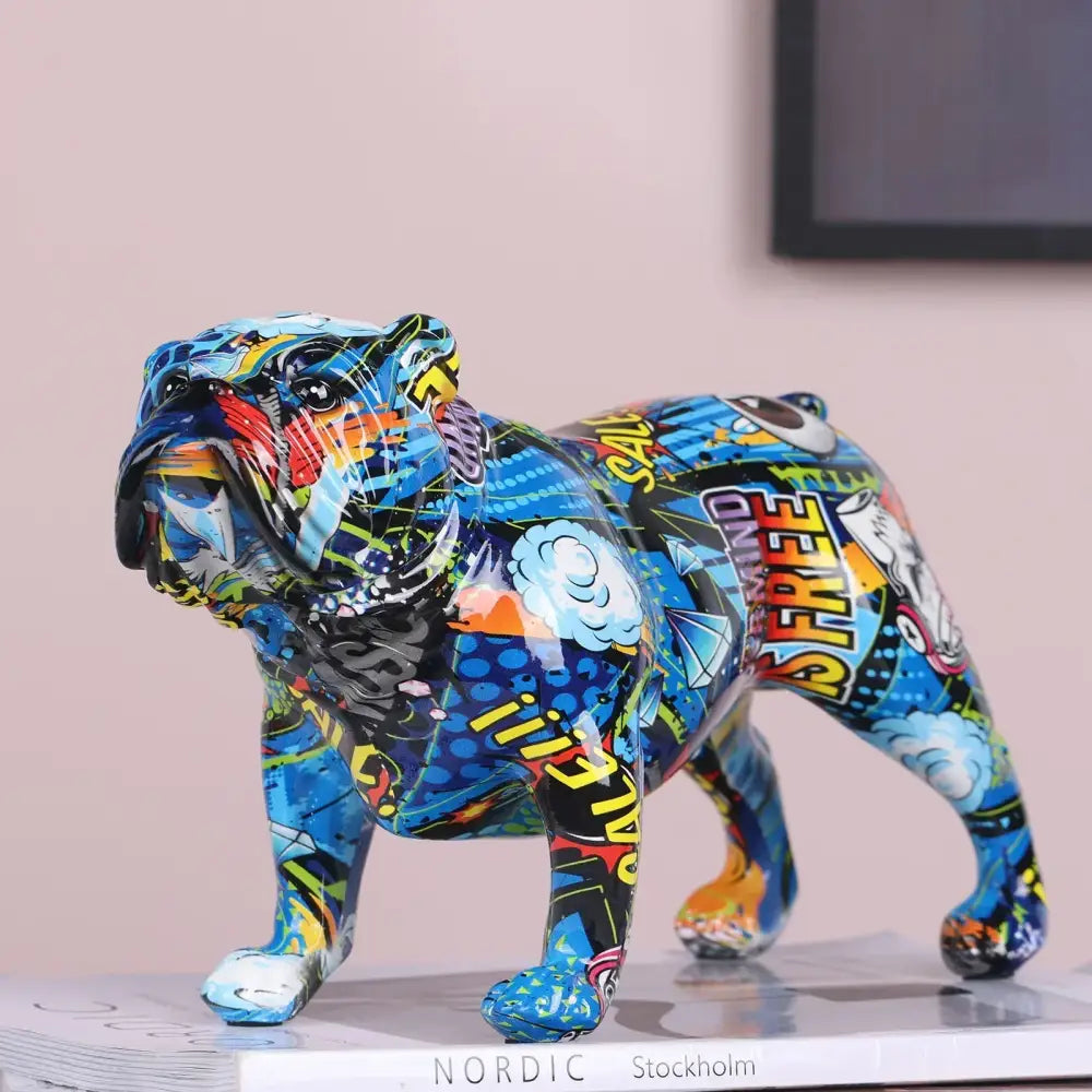 Graffiti Bulldog Figurine