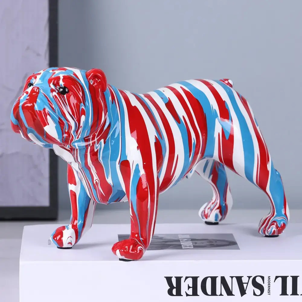 Graffiti Bulldog Figurine