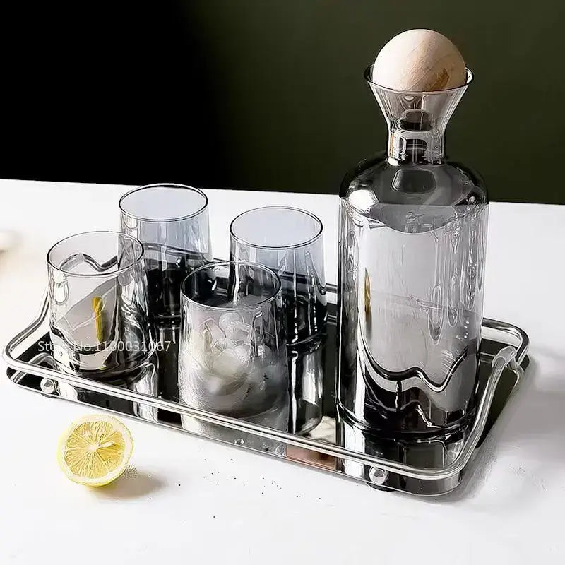 Amber Glass Water Pitcher