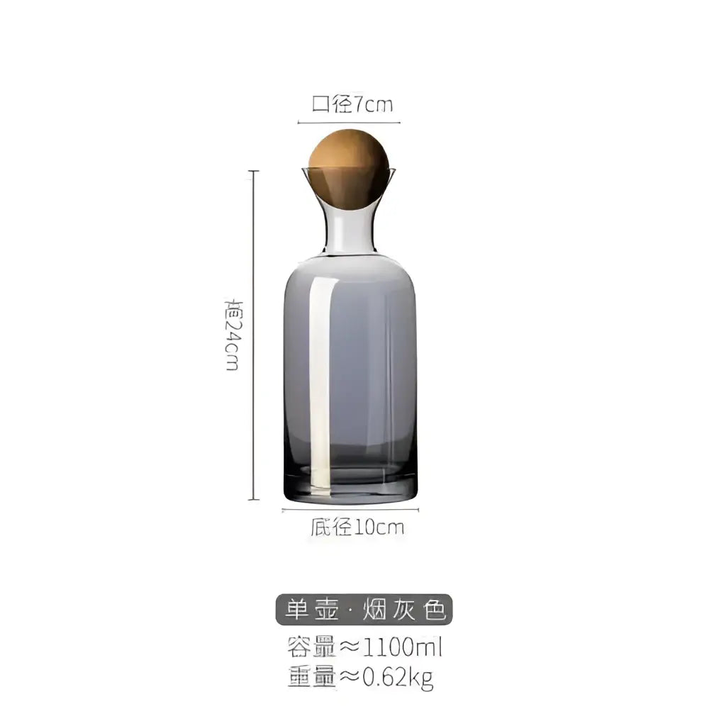 Amber Glass Water Pitcher