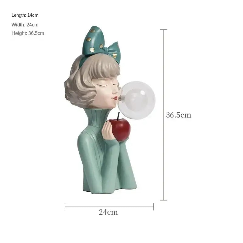Gray Gold Bubble Statue Light