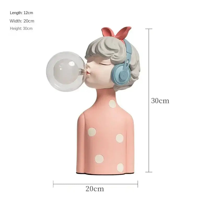 Gray Gold Bubble Statue Light