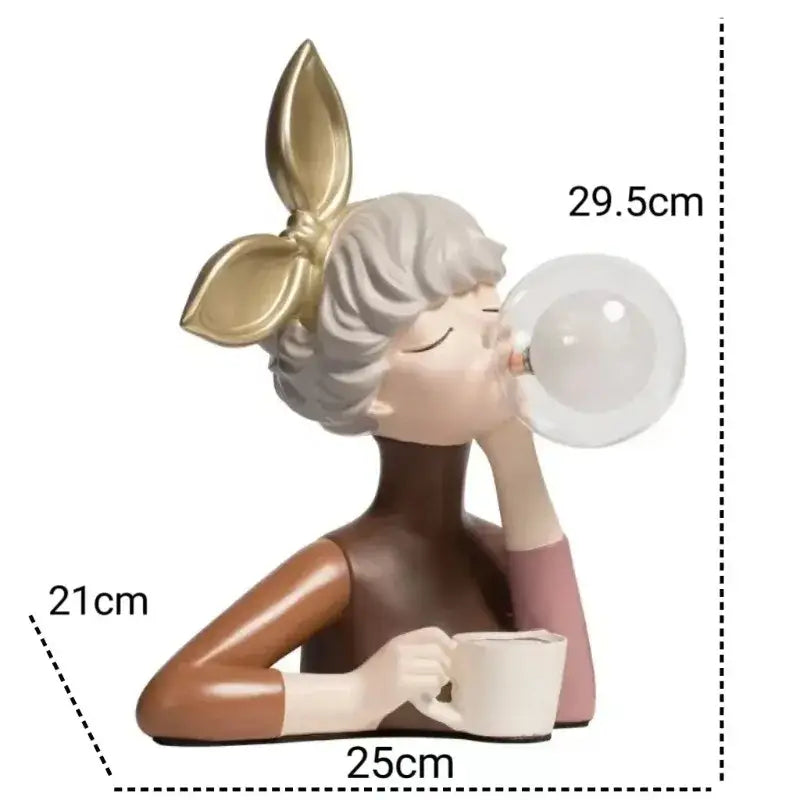 Gray Gold Bubble Statue Light