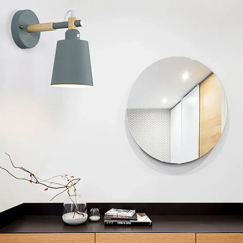 Wood Adjustable 10-Inch Wall Sconce Light