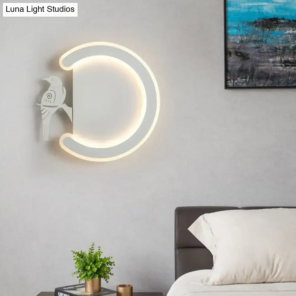 Gray Bird Wall Sconce 10-14 Inch Left Right