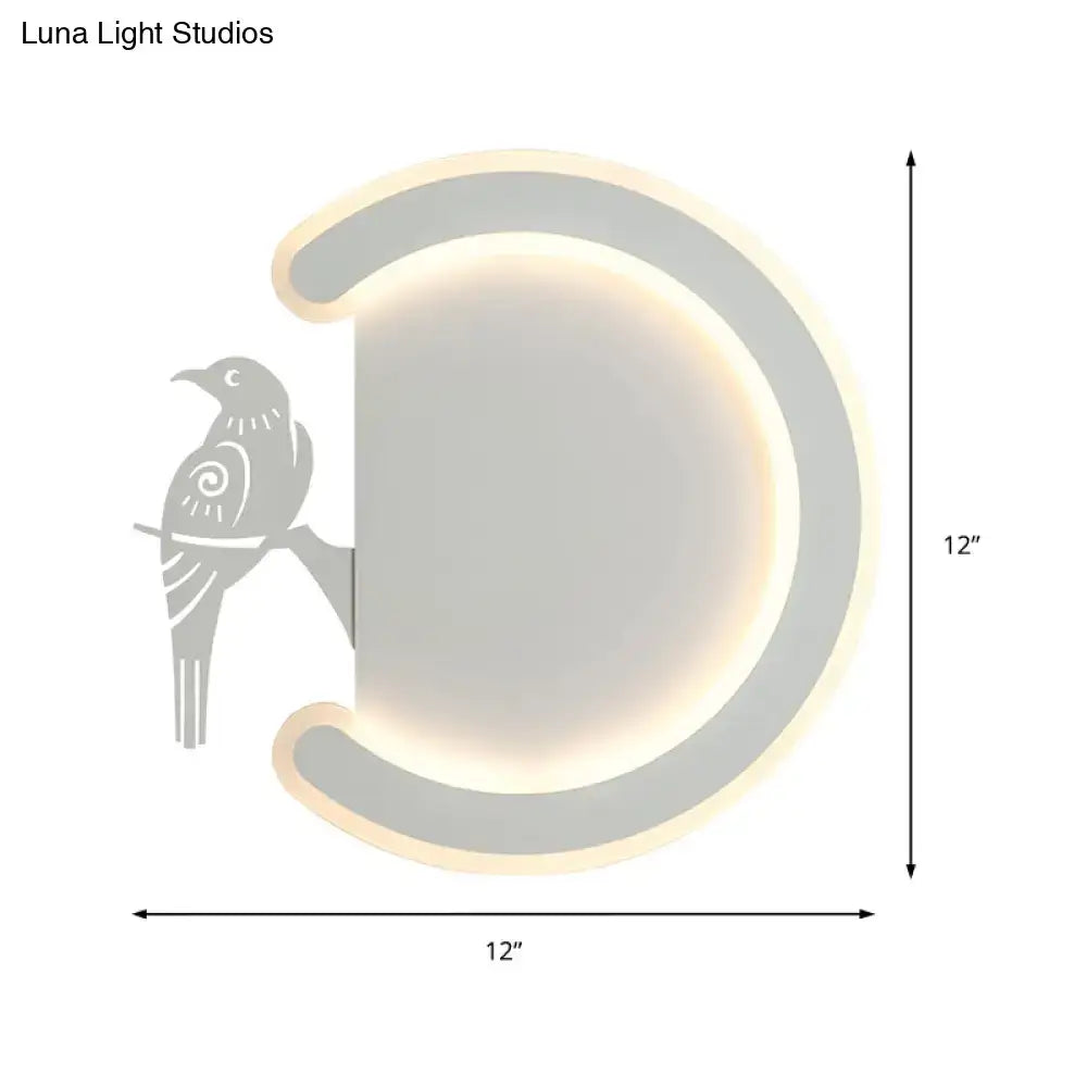 Gray Bird Wall Sconce 10-14 Inch Left Right