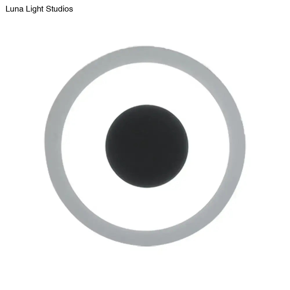 Black LED Circle Sconce