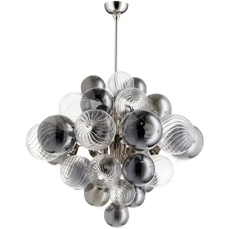 Gray Bubble Glass Chandelier