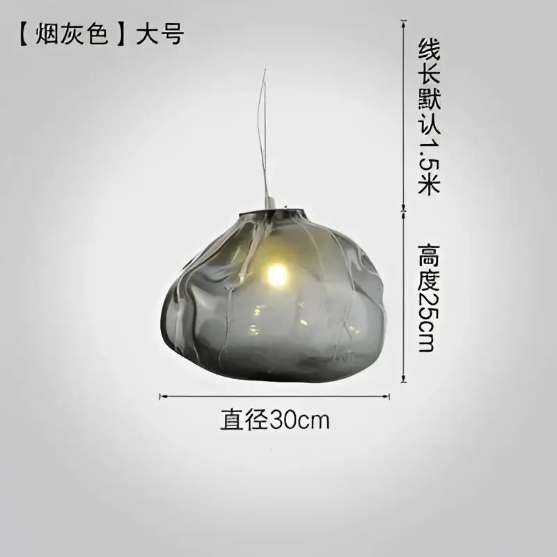 Gray Cloud Glass Pendant