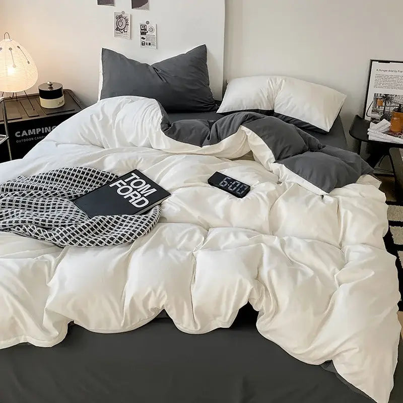 Gray Geometric Comforter Set
