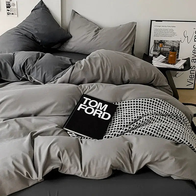 Gray Geometric Comforter Set
