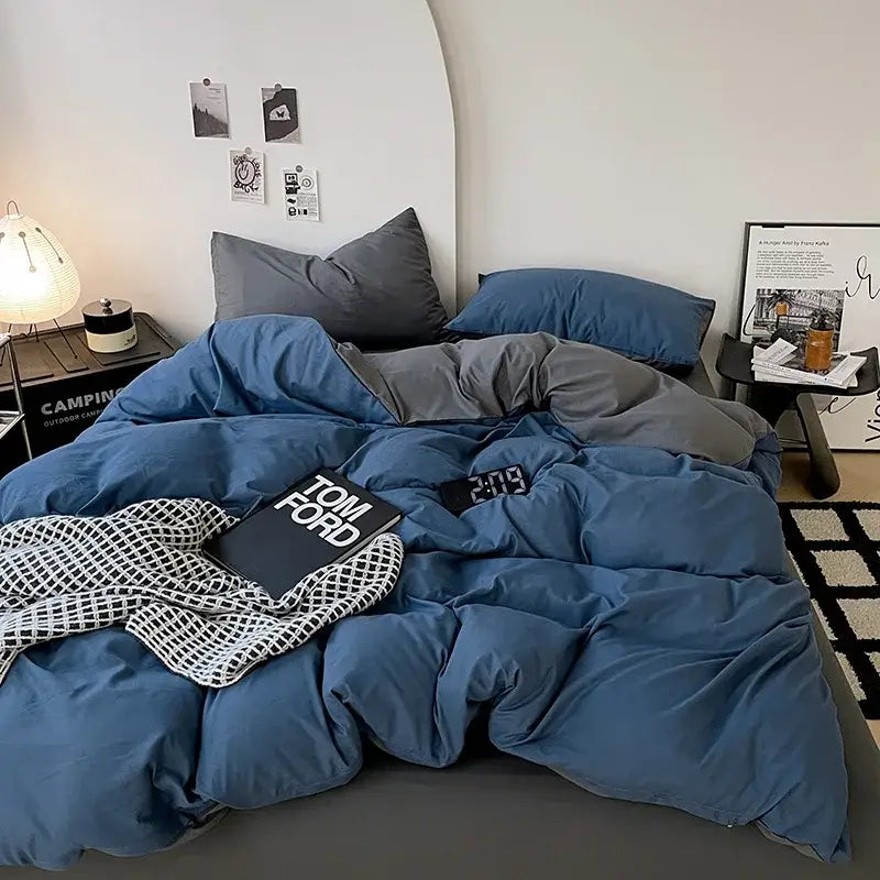 Gray Geometric Comforter Set