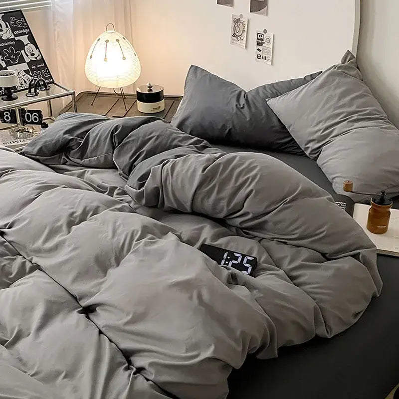 Gray Geometric Comforter Set