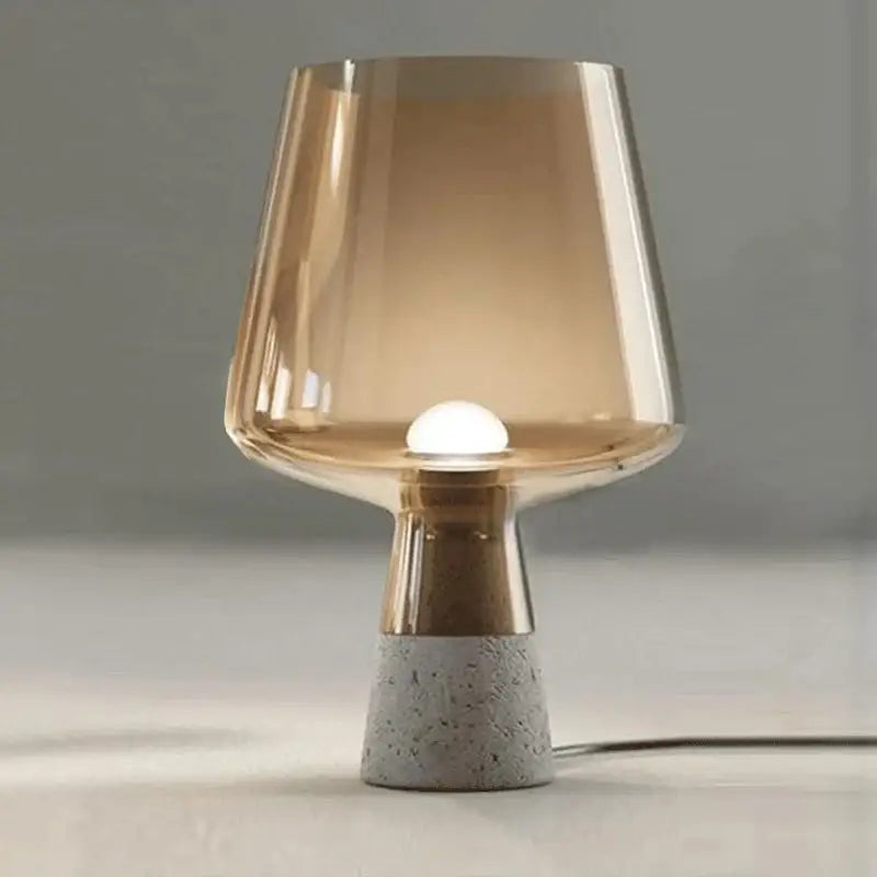 Gray Glass Concrete Table Lamp
