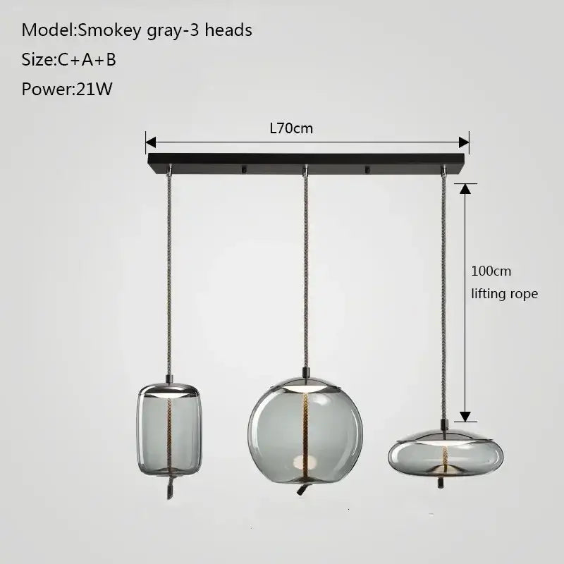 Gray Knot Pendant Chandelier