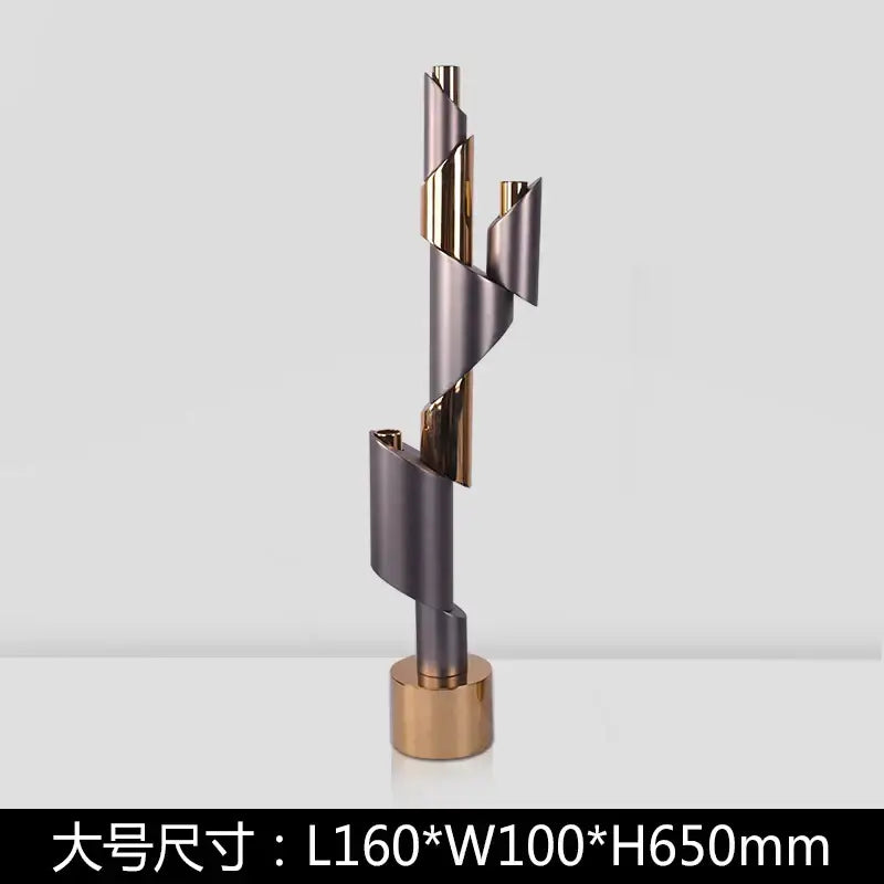 Gold Helical Candle Holder