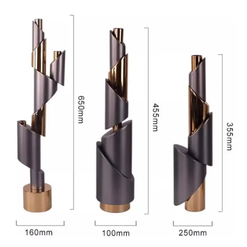Gold Helical Candle Holder