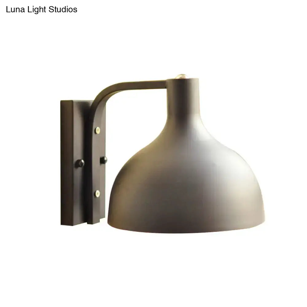Black Domed Wall Sconce