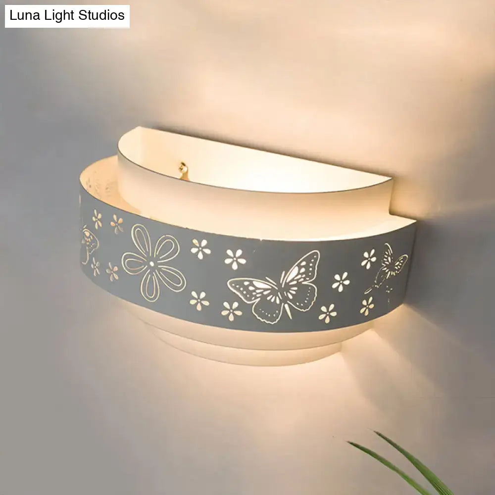 White Tiered Wall Sconce