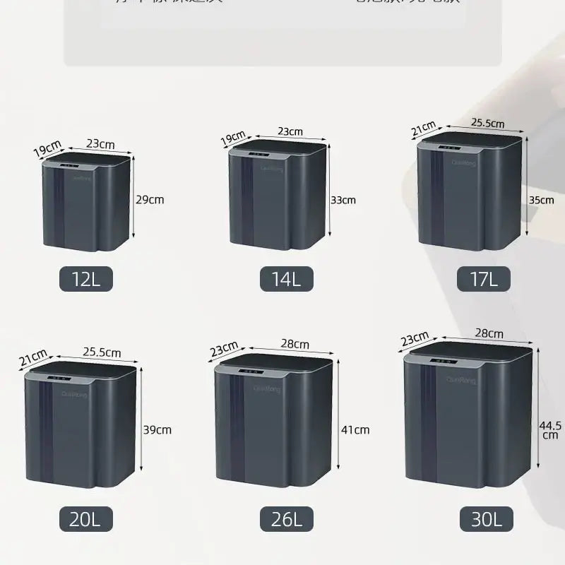 Gray Smart Sensor Trash Can