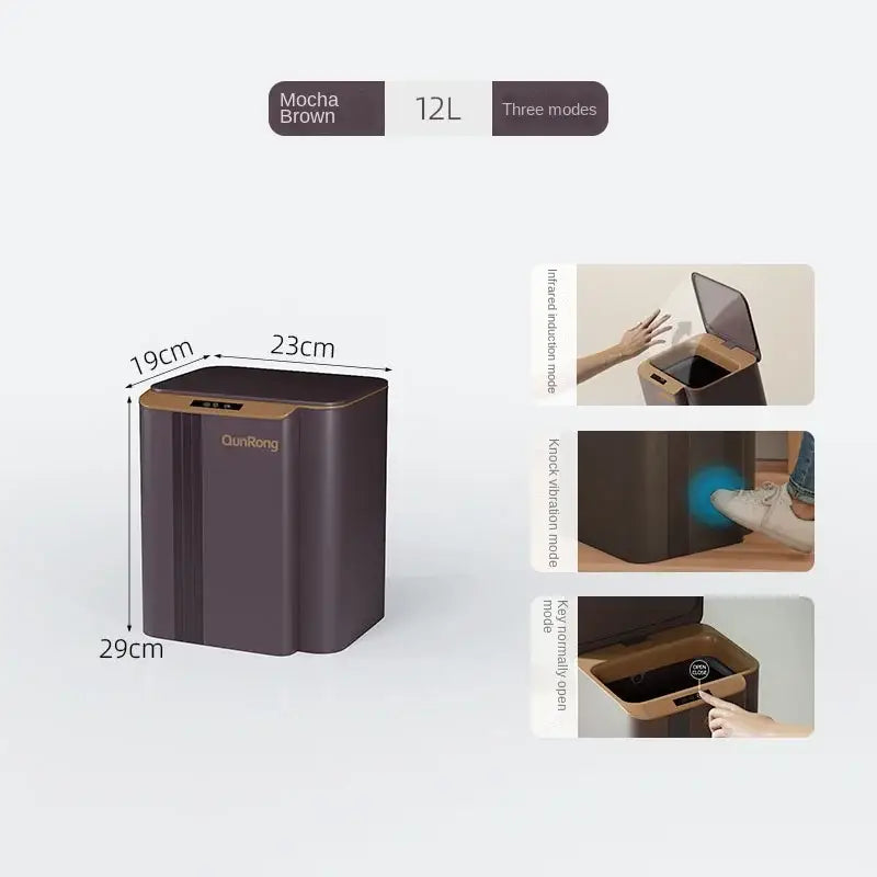 Gray Smart Sensor Trash Can
