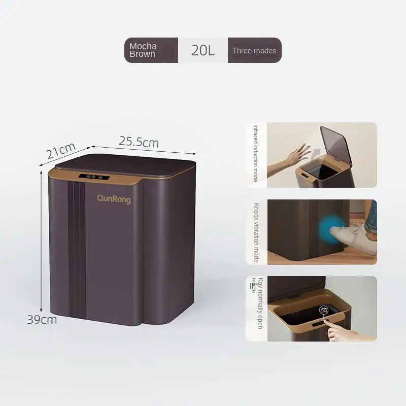 Gray Smart Sensor Trash Can