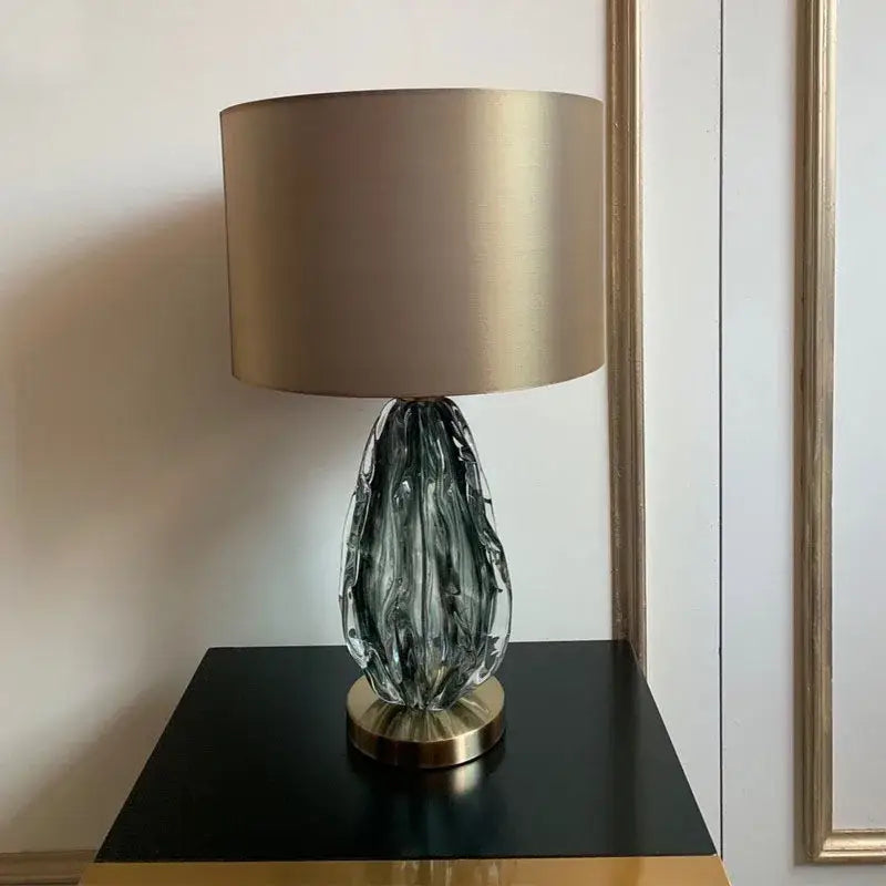 Gray Swirl Crystal Lamp