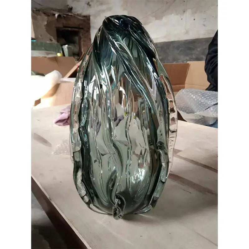 Gray Swirl Crystal Lamp