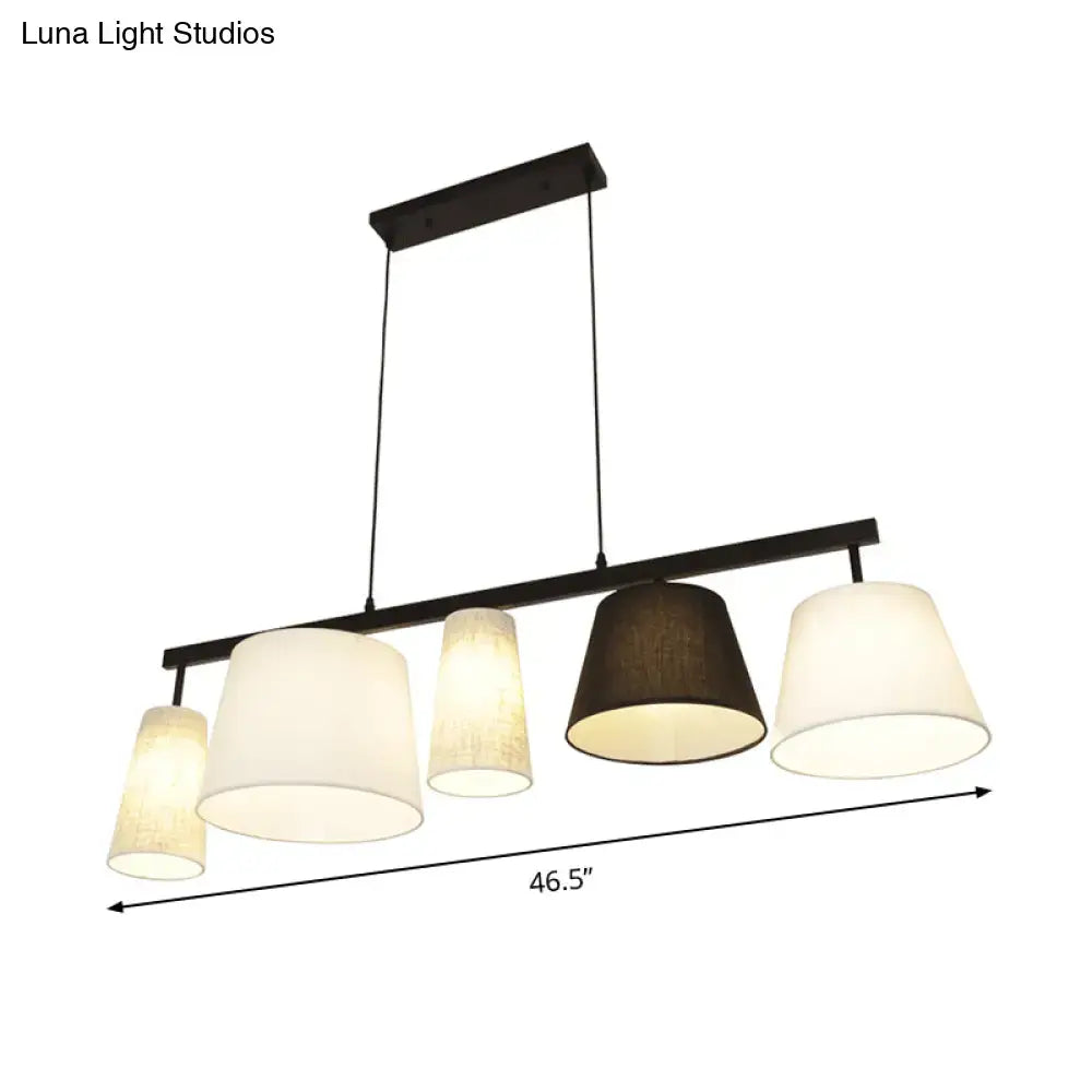 White Barrel Pendant Light