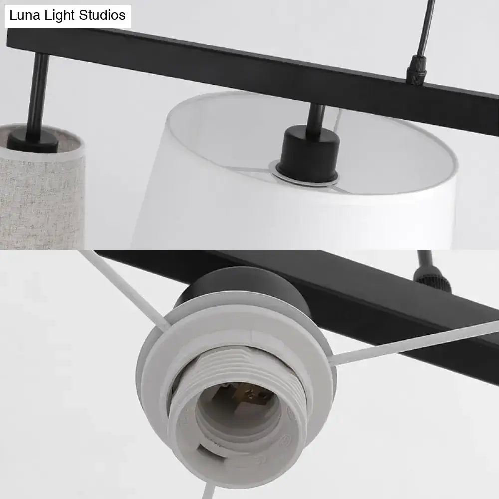 White Barrel Pendant Light