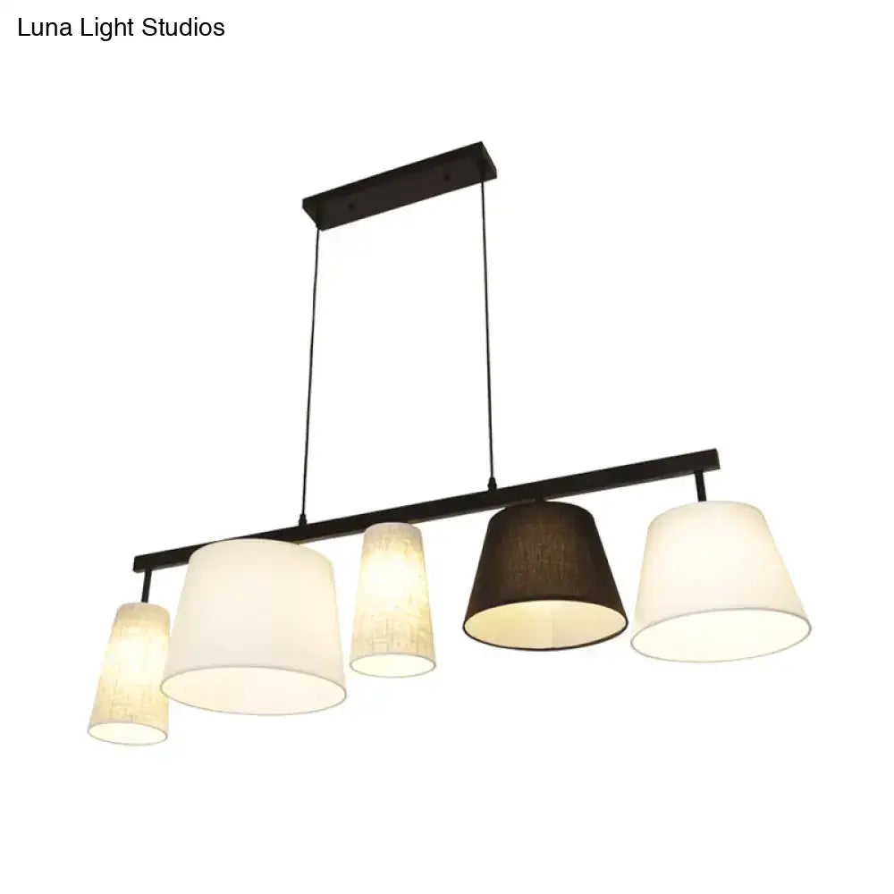 White Barrel Pendant Light