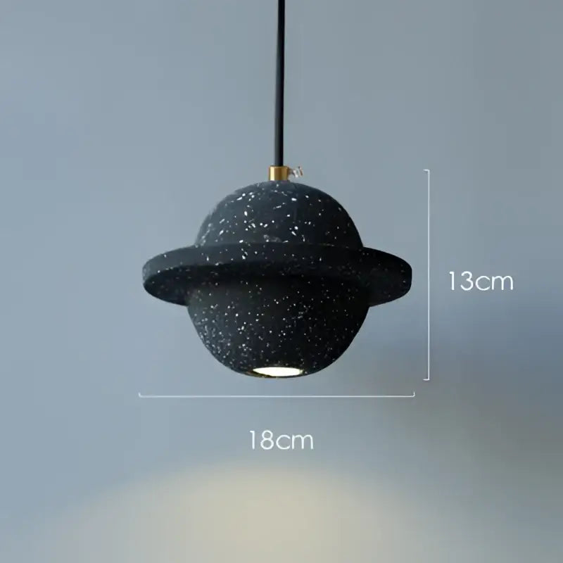 Gray Cement Pendant Light Planetary Design