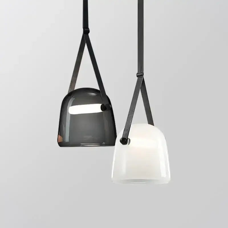 White Glass Chandelier Light