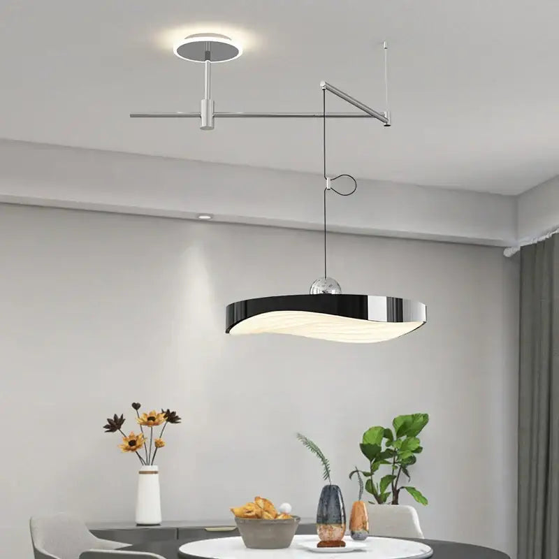 Green Curved Pendant Chandelier