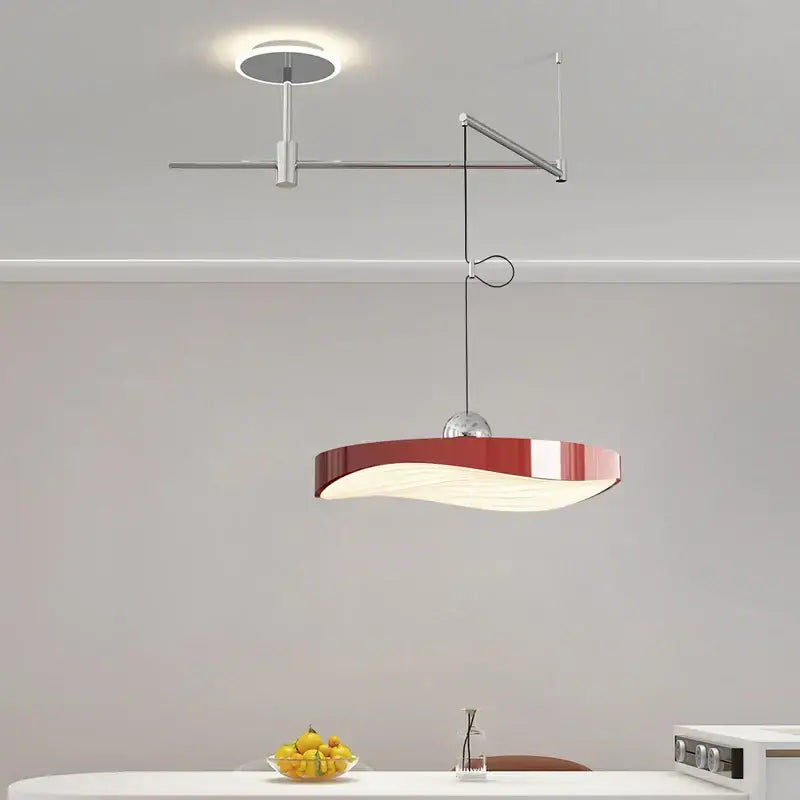 Green Curved Pendant Chandelier