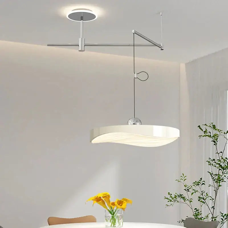 Green Curved Pendant Chandelier