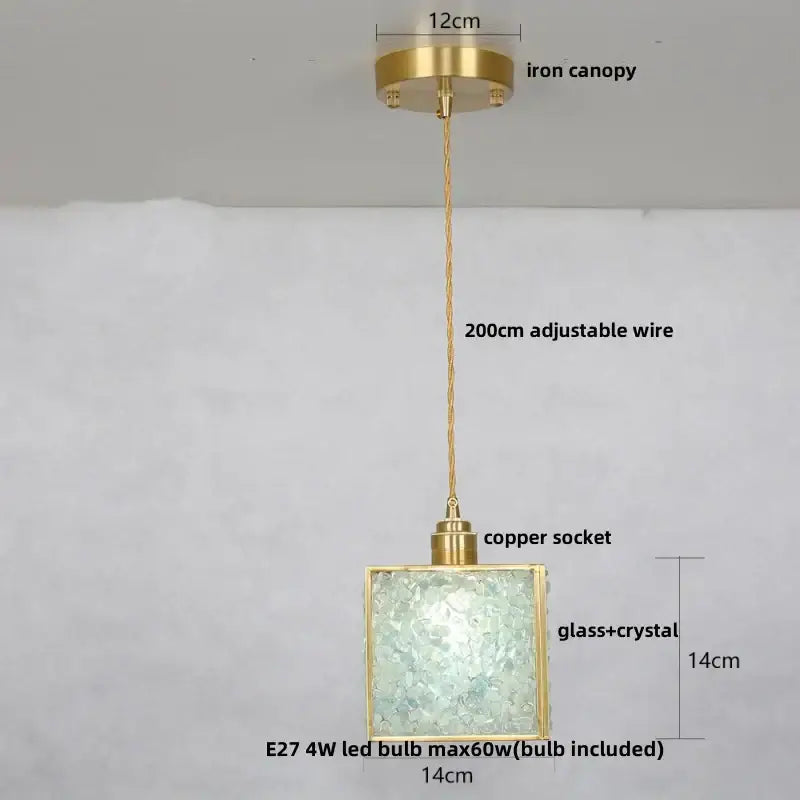 Green Crystal Glass Pendant