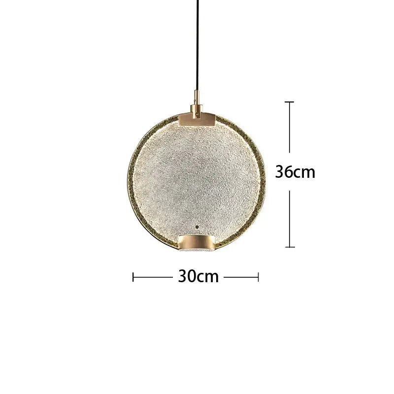 Green Textured Glass Pendant