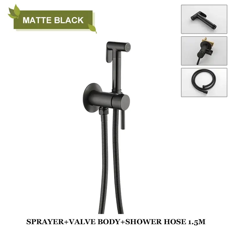 Grey Brass Bidet Mixer