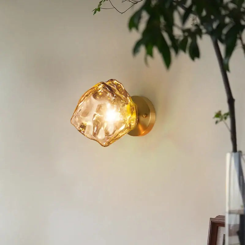 Grey Glass LED Wall Lamp