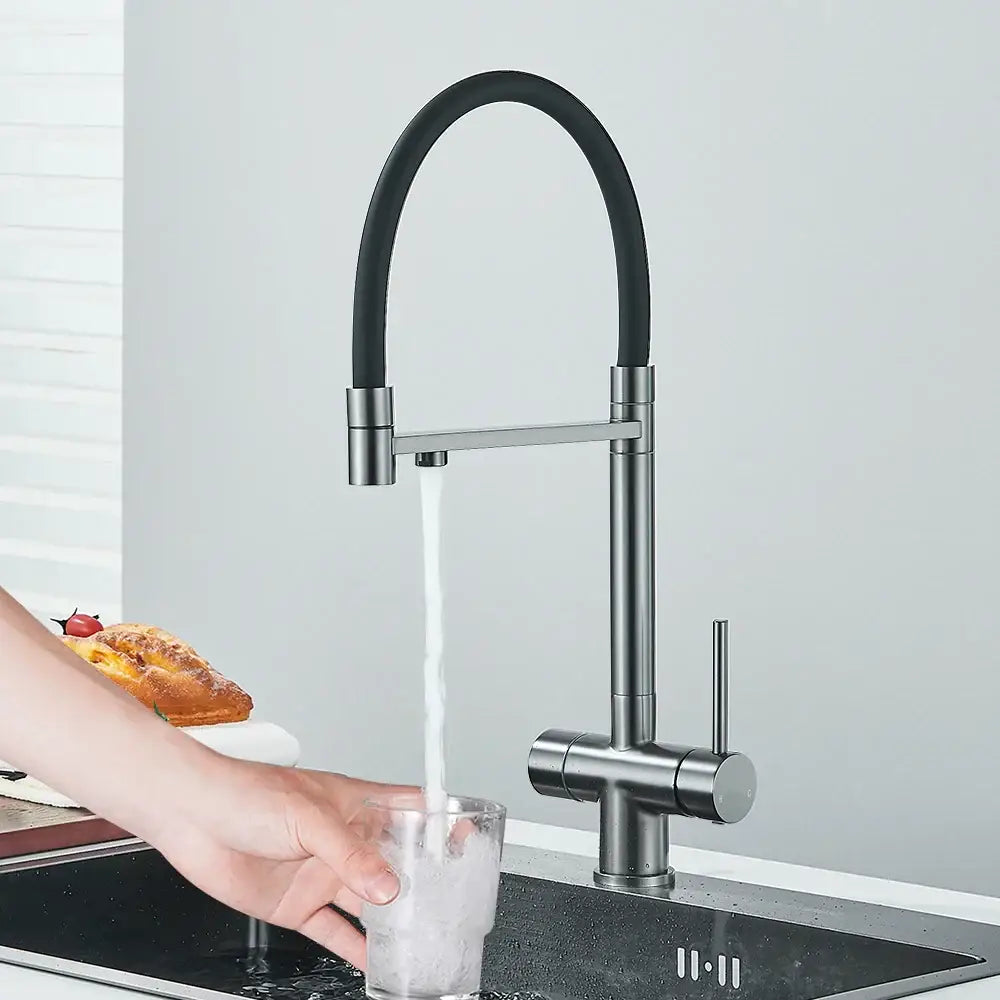 Gun Gray Kitchen Faucet