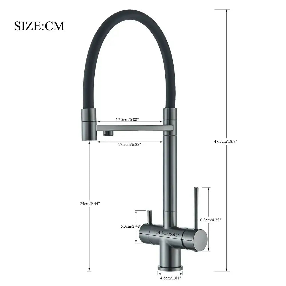 Gun Gray Kitchen Faucet
