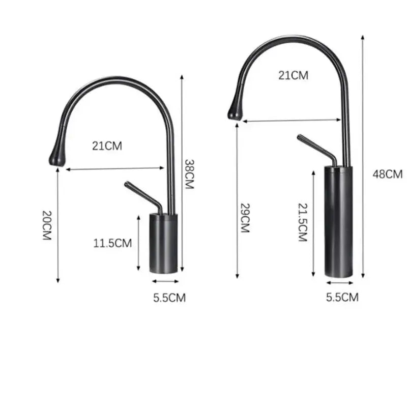 Gun Gray Brass Faucet