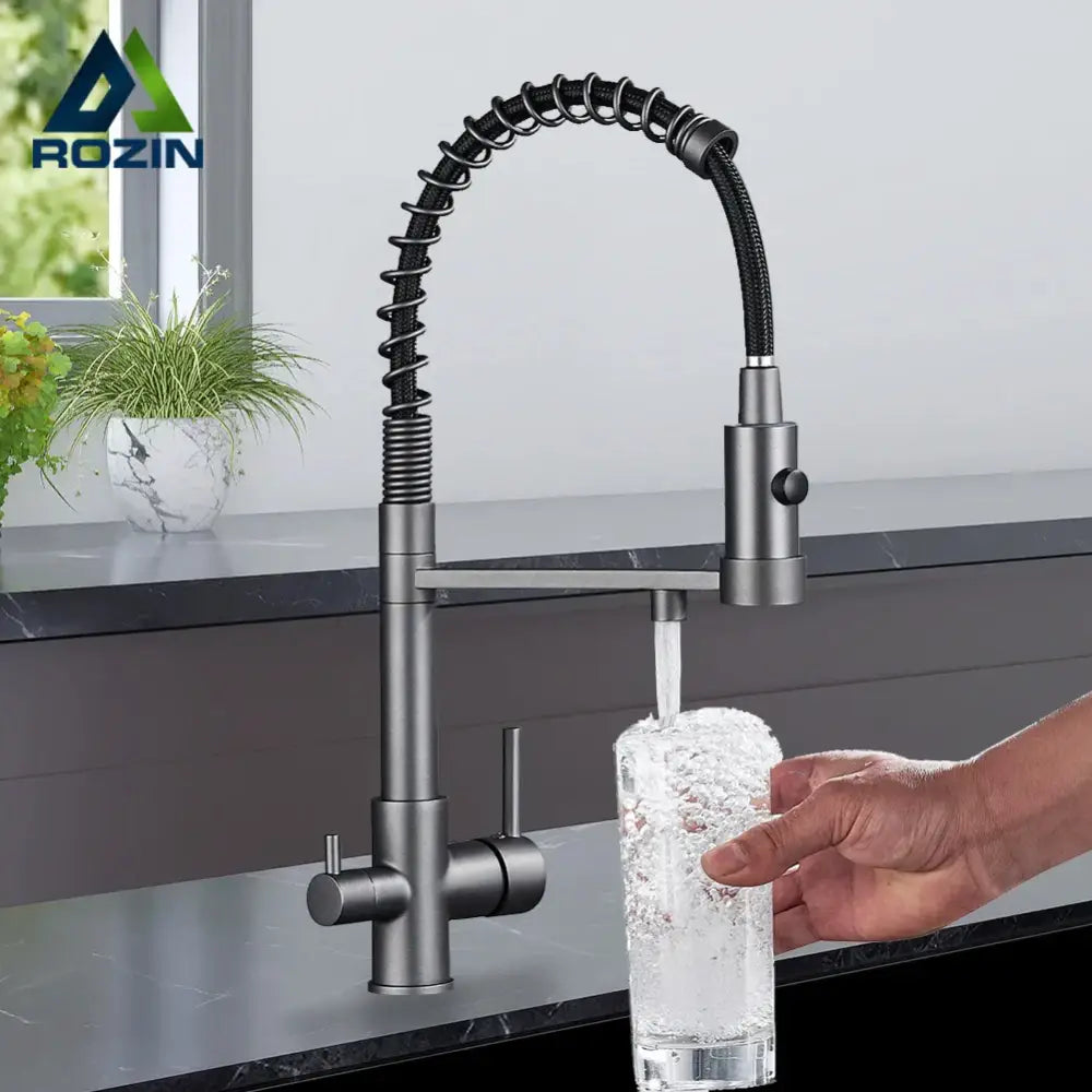 Gun Gray Spring Faucet