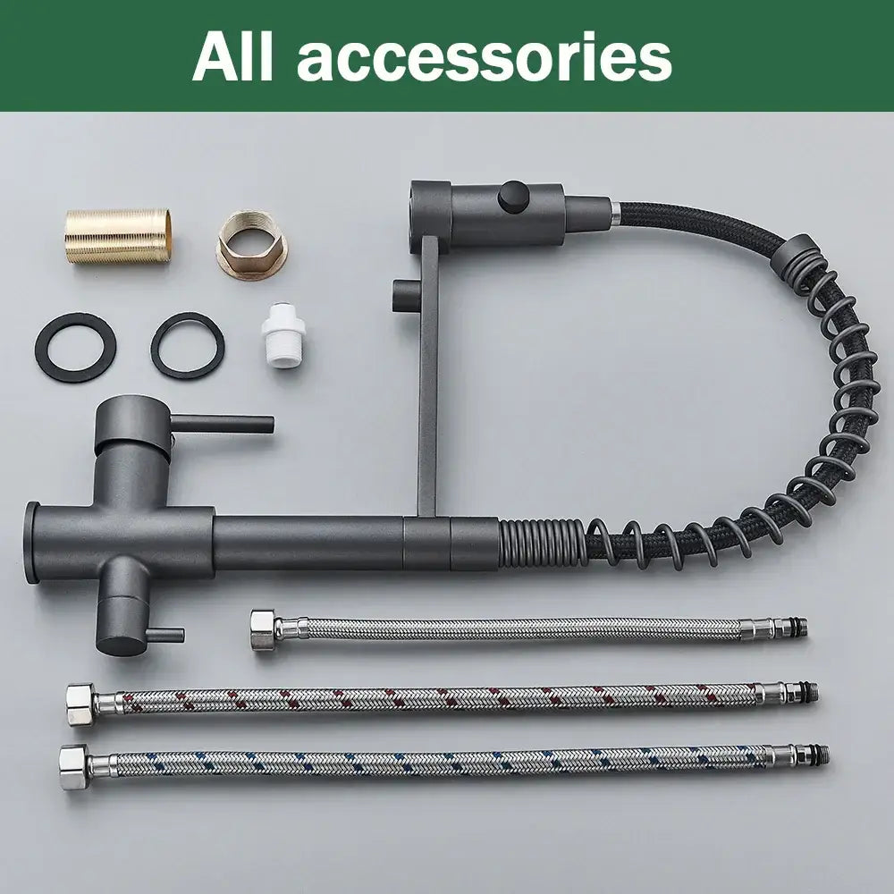 Gun Gray Spring Faucet