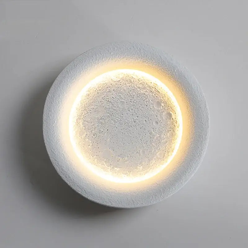 White Gypsum Wall Lamp for Cozy Bedroom Corner