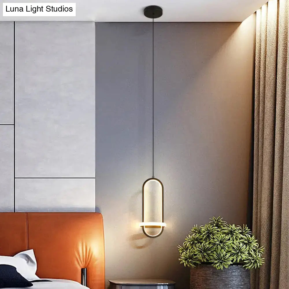 Black Halo Pendant Light