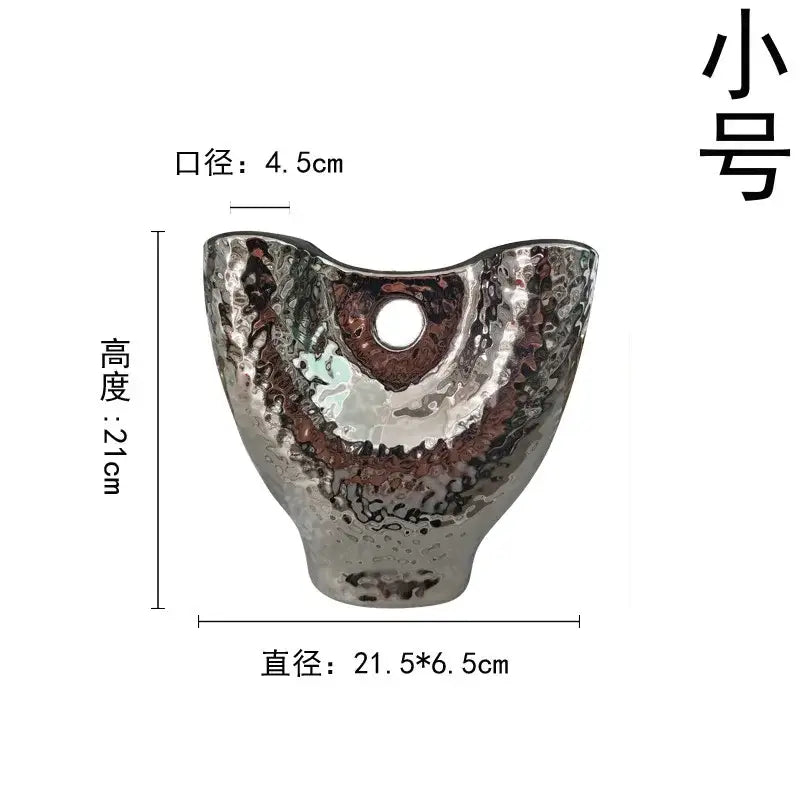 Gold Textured Vase Set