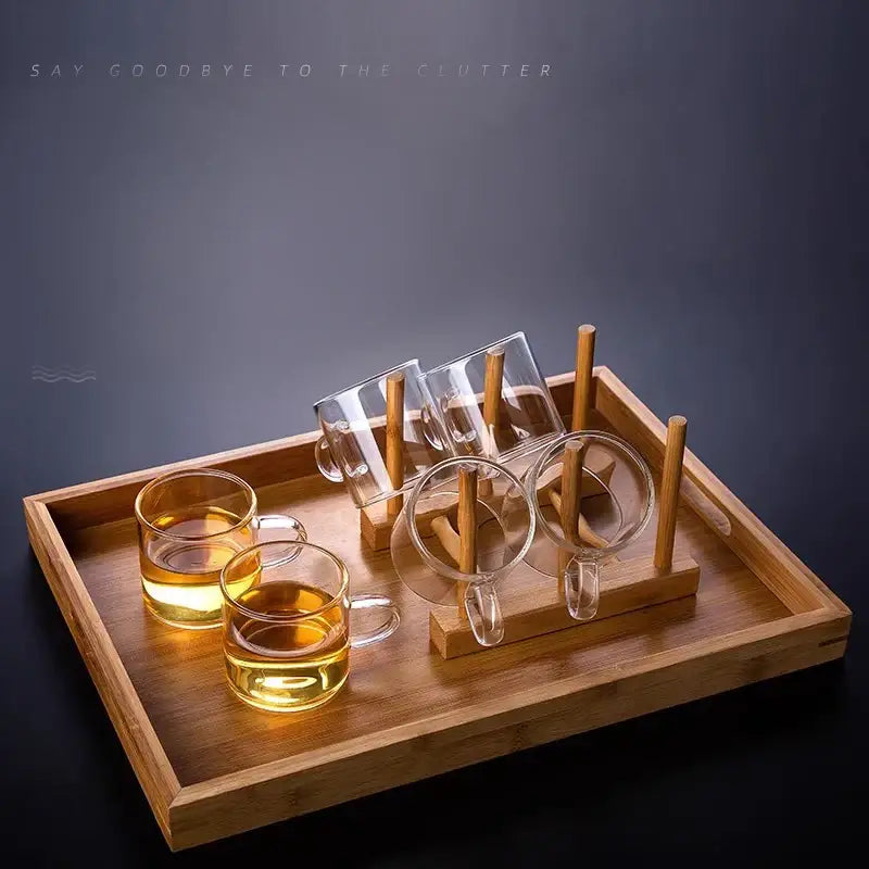 Clear Glass Tea Cup Set